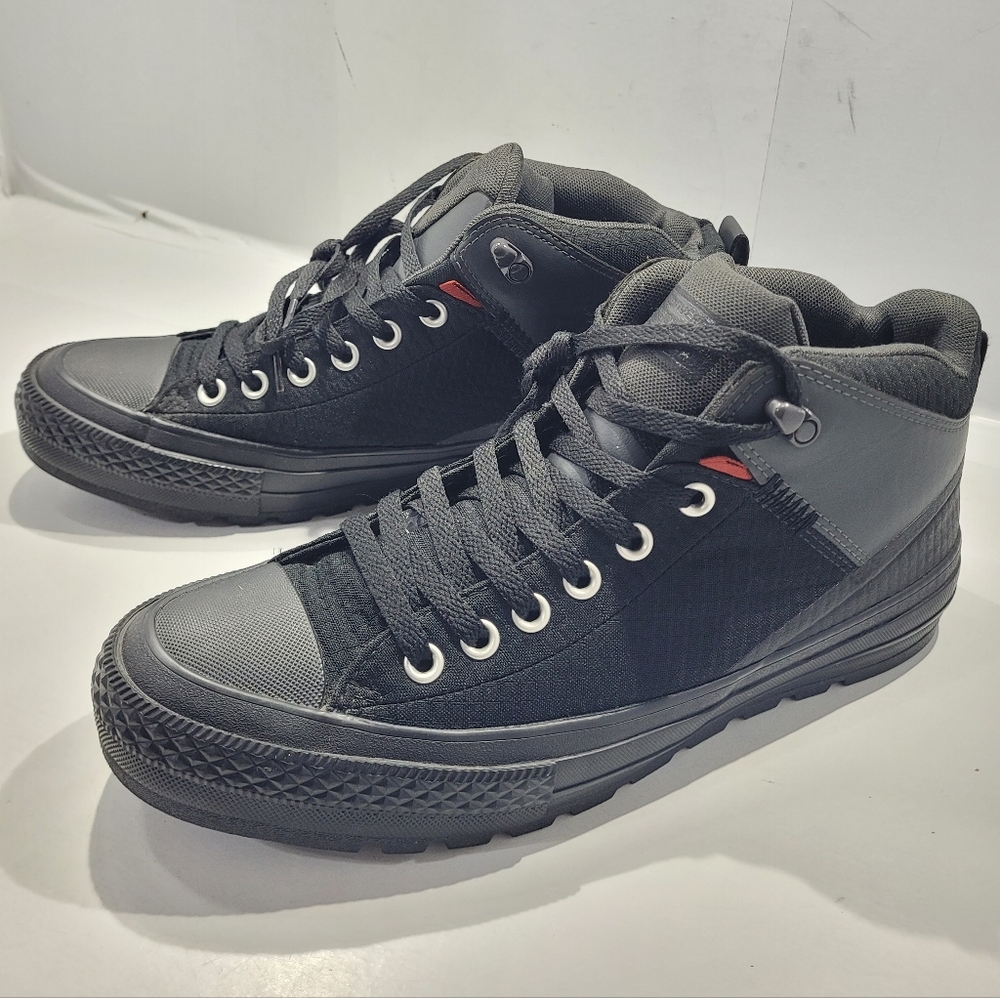 CONVERSE CHUCK TAYLOR ALL STAR UNISEX MID TOP STREET BOOT M10/W12 BLACK - Picture 3 of 13
